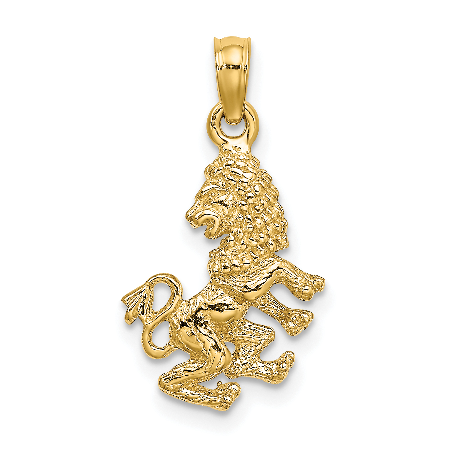 10K 3-D Leo Zodiac Pendant (10C3147)