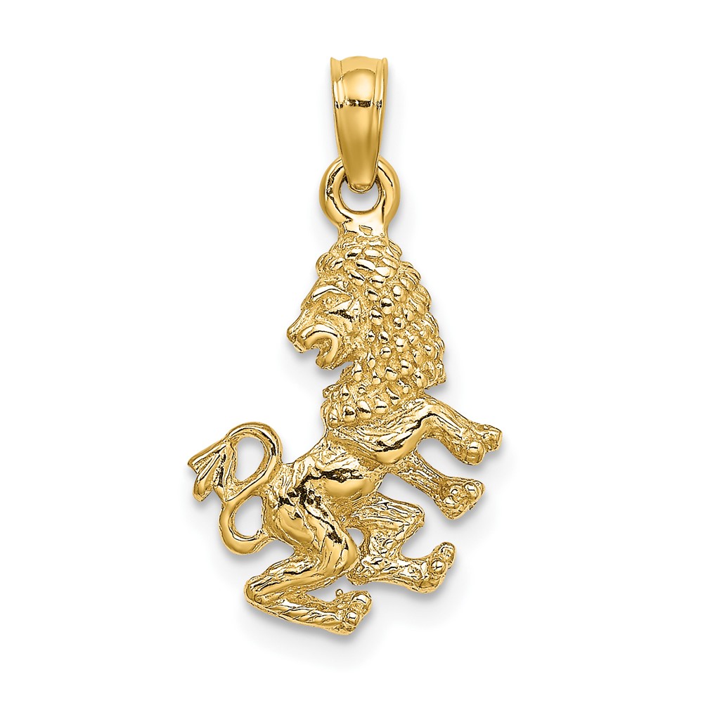 10K 3-D Leo Zodiac Pendant (10C3147)