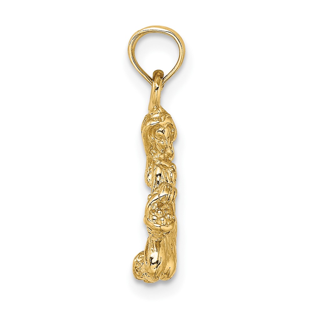 10K 3-D Virgo Zodiac Pendant (10C3148)