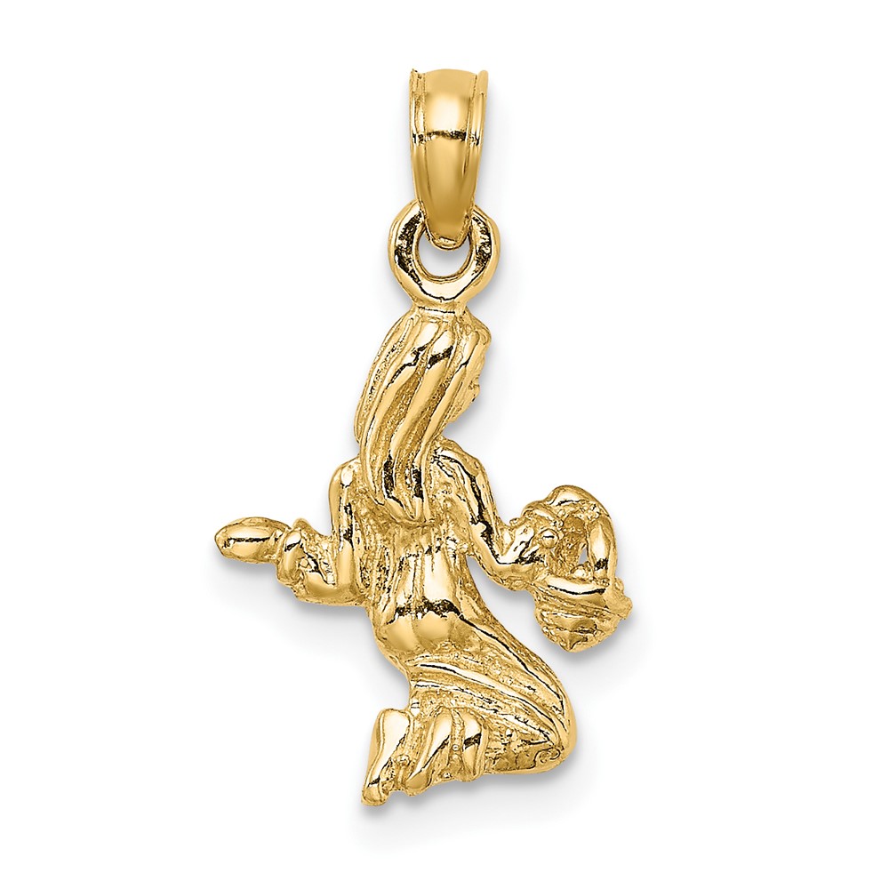 10K 3-D Virgo Zodiac Pendant (10C3148)