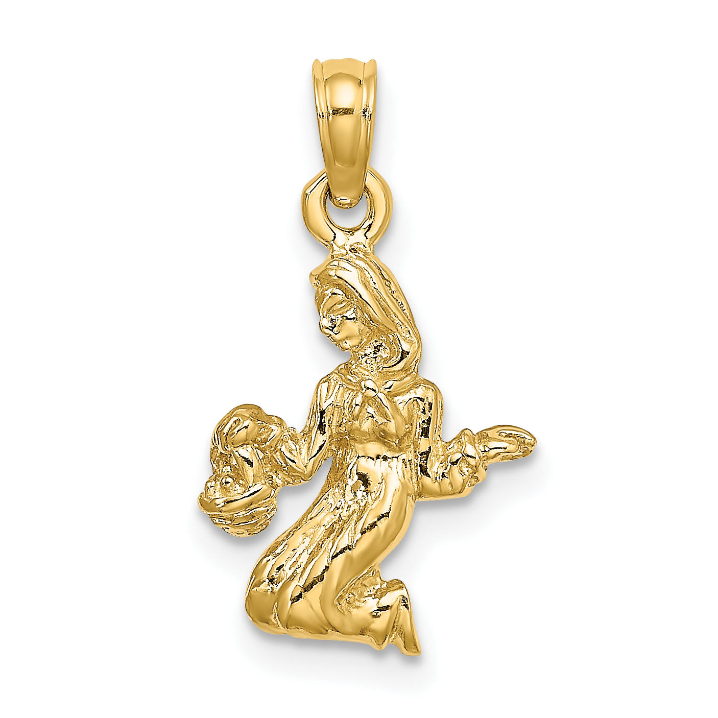 10K 3-D Virgo Zodiac Pendant (10C3148)