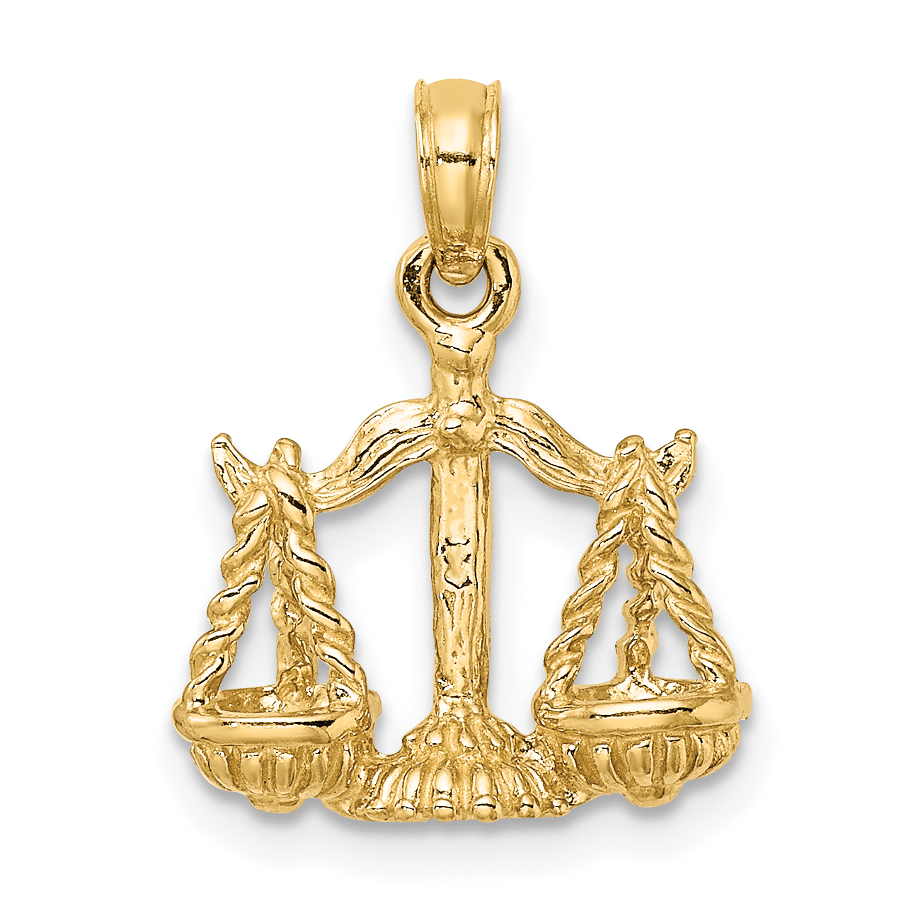 10K 3-D Libra Zodiac Pendant 10C3149 product image view 3