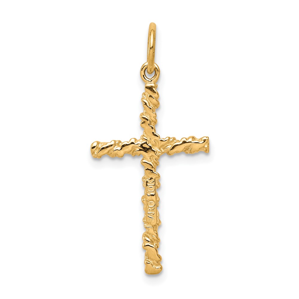 10K Nugget Cross Charm (10C315)
