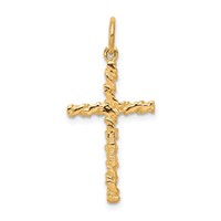 10K Nugget Cross Charm view 4