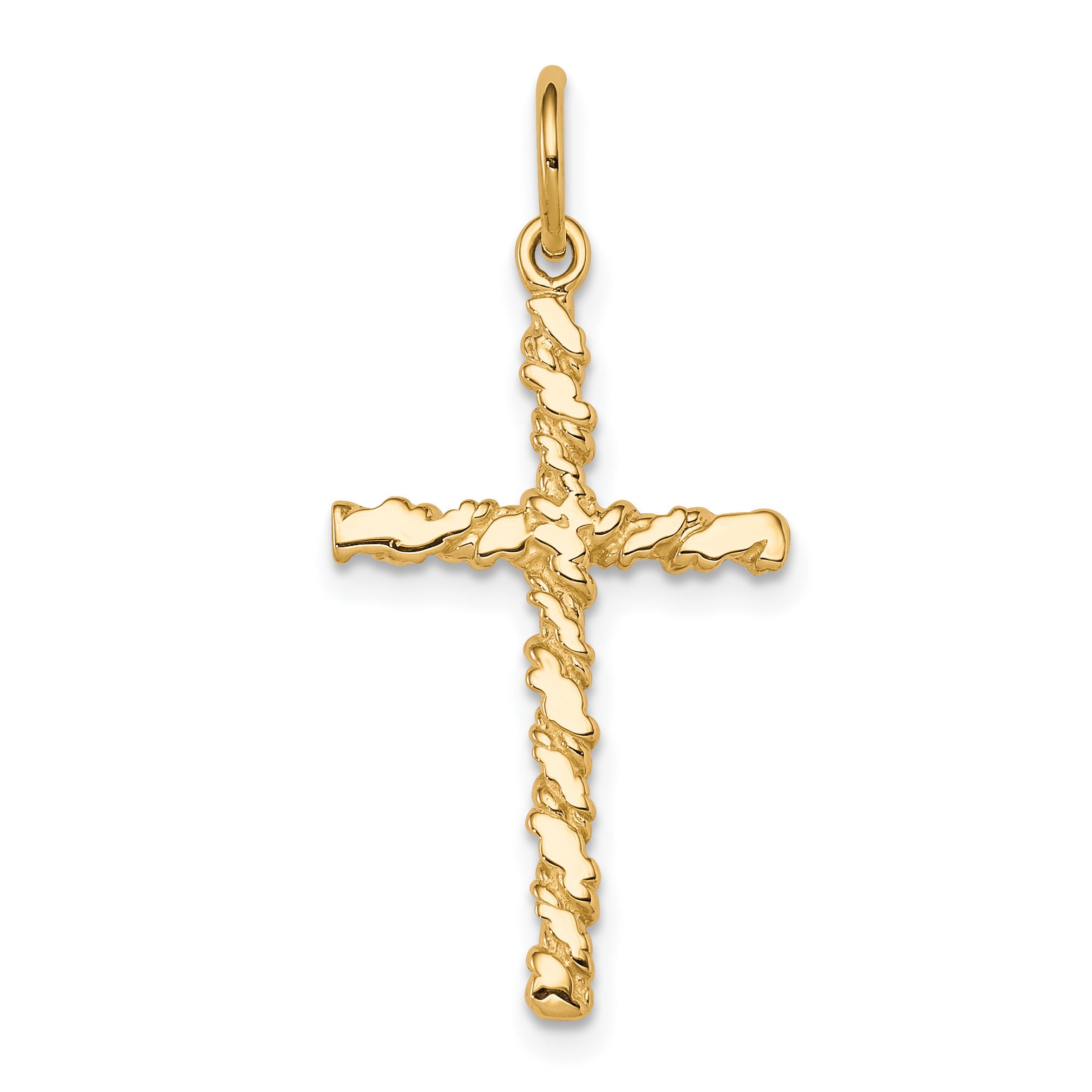10K Nugget Cross Charm (10C315)