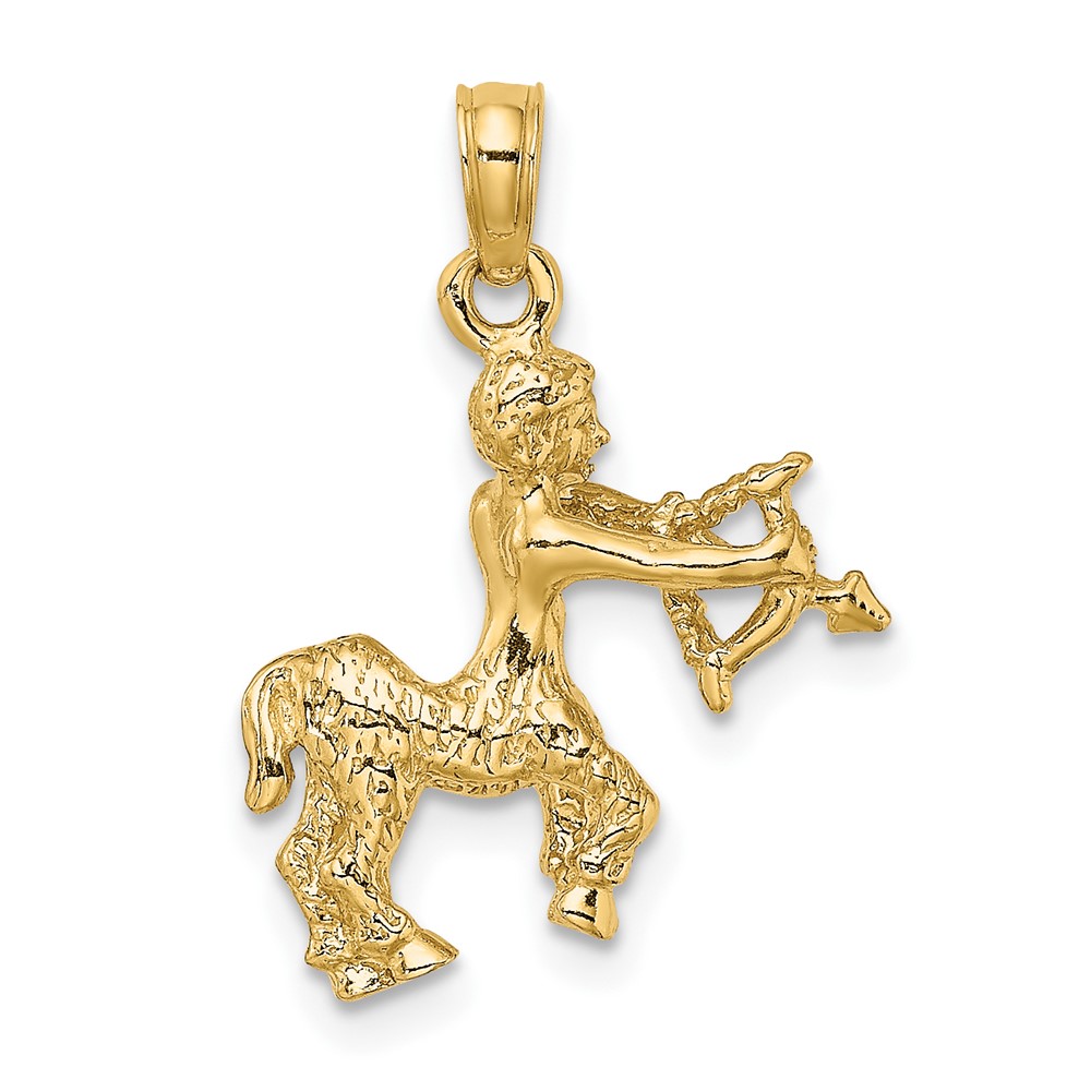 10K 3-D Sagittarius Zodiac Pendant (10C3151)