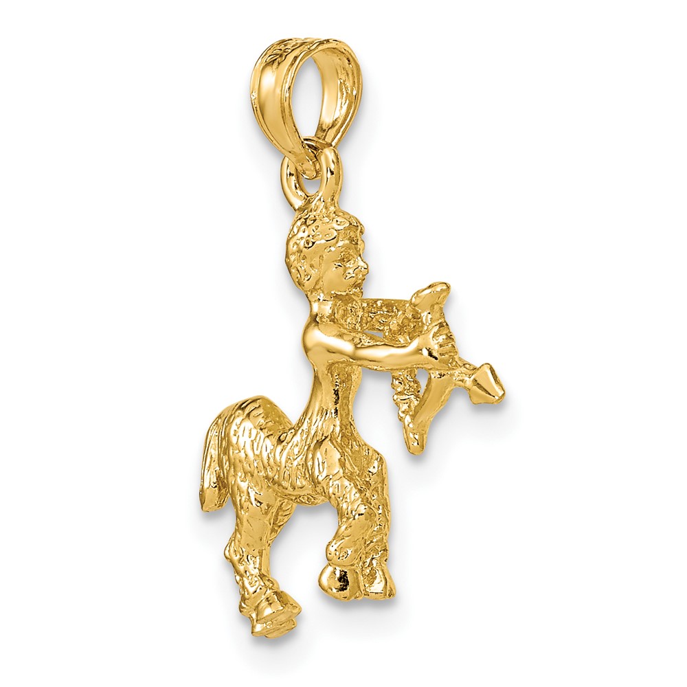 10K 3-D Sagittarius Zodiac Pendant (10C3151)