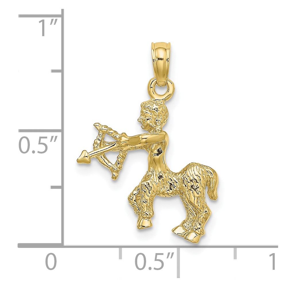 10K 3-D Sagittarius Zodiac Pendant (10C3151)