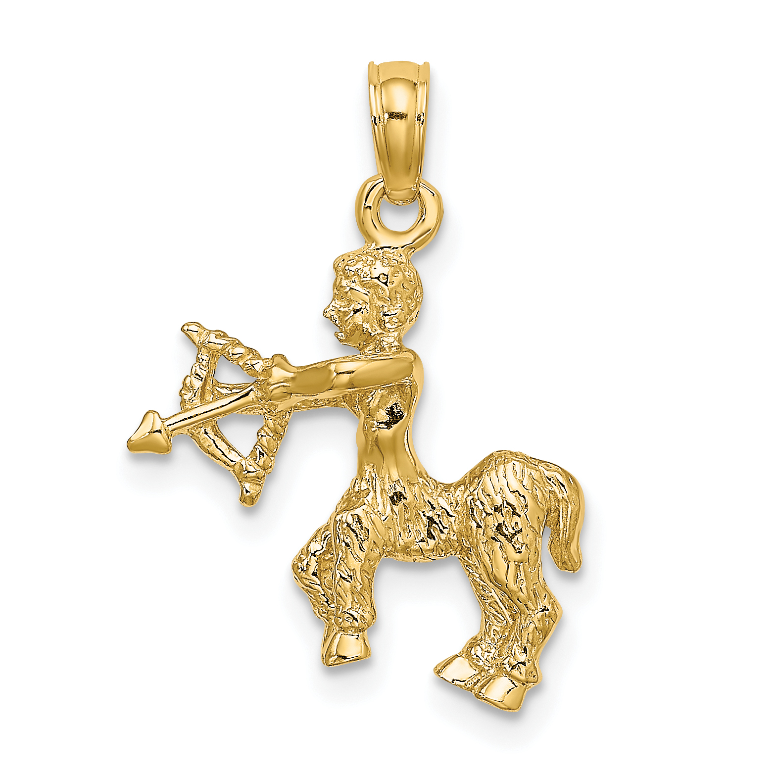 10K 3-D Sagittarius Zodiac Pendant (10C3151)