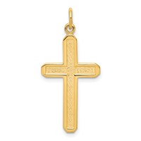 10K Yellow Gold Cross Charm view 1
