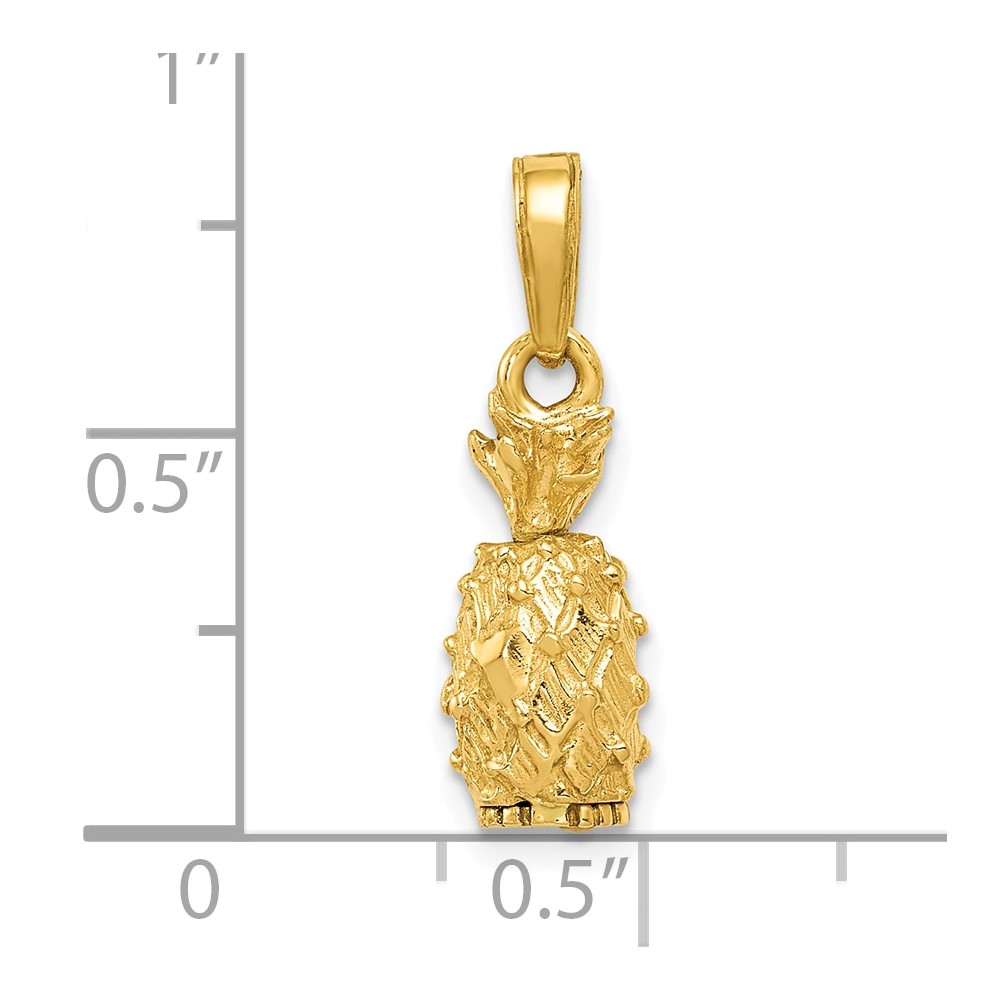 10k 3-D Pineapple Pendant (10C3204)