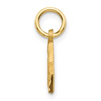 10K Yellow Gold Satin Diamond-cut Praying Hands Charm view 2