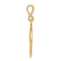 10K Yellow Gold Praying Hands Reversible Pendant with Serenity Prayer Round view 2
