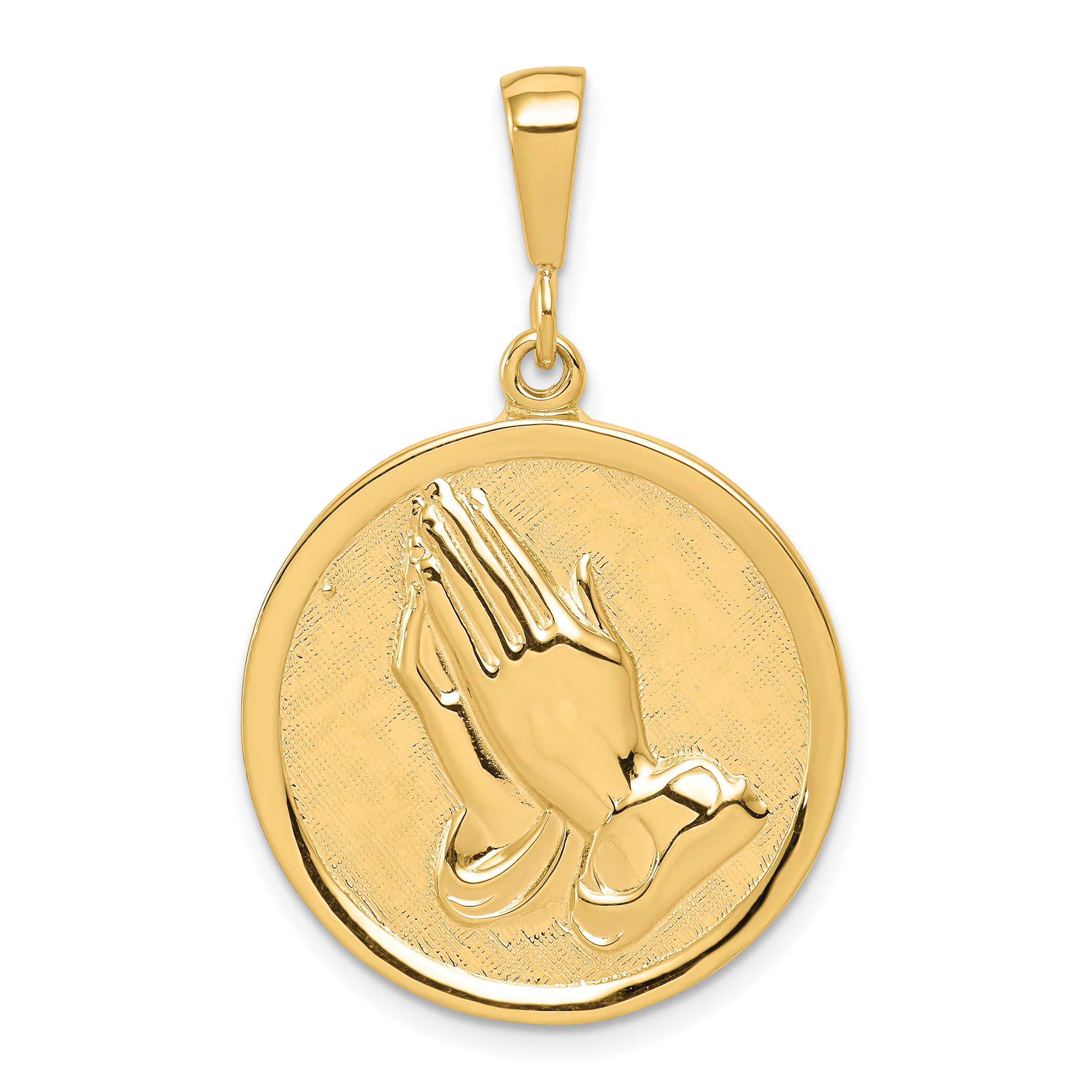 10k Praying Hands Reversible with Serenity Prayer Pendant (10C327)