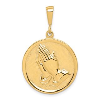 Gold Praying Hands Pendants