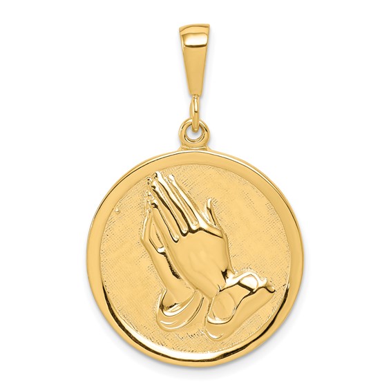 Gold Praying Hands Pendants