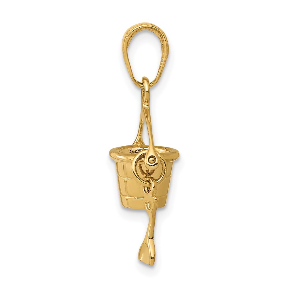 10k 3-D Beach Bucket with Shovel Charm (10C3305)