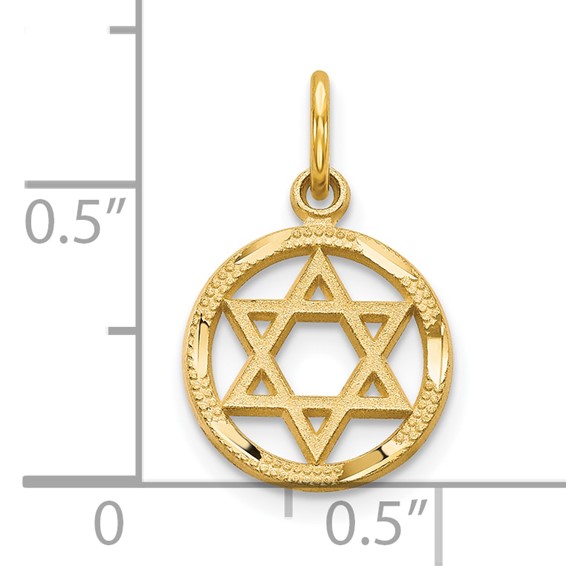 Gold Star of David Pendant