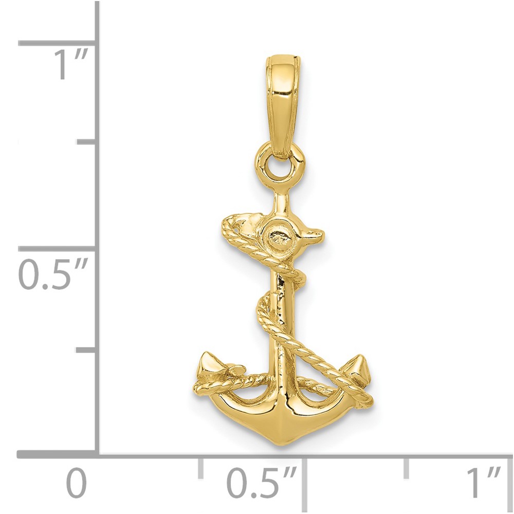 10k 3-D Anchor with Rope Pendant (10C3343)