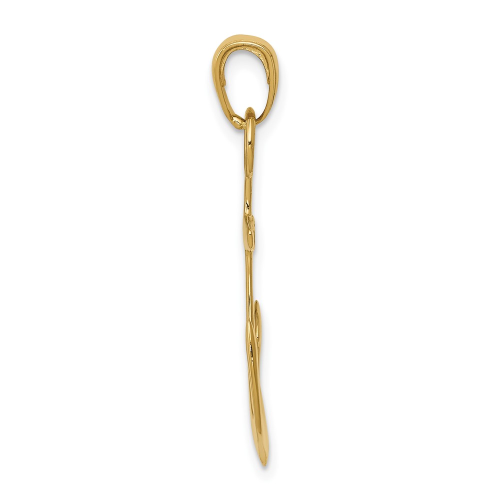 10k 3-D Anchor Pendant (10C3345)
