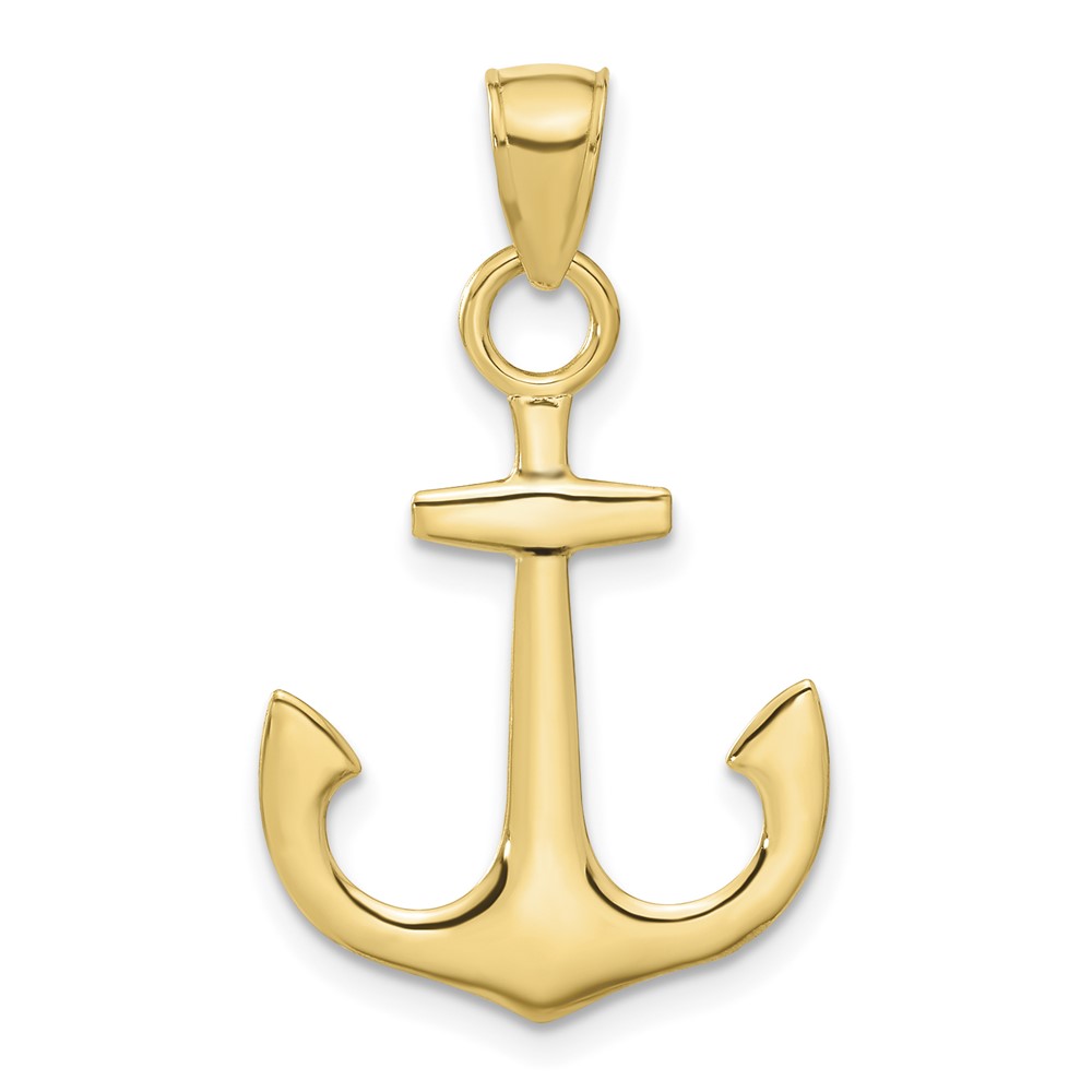 10k 3-D Anchor Pendant (10C3345)