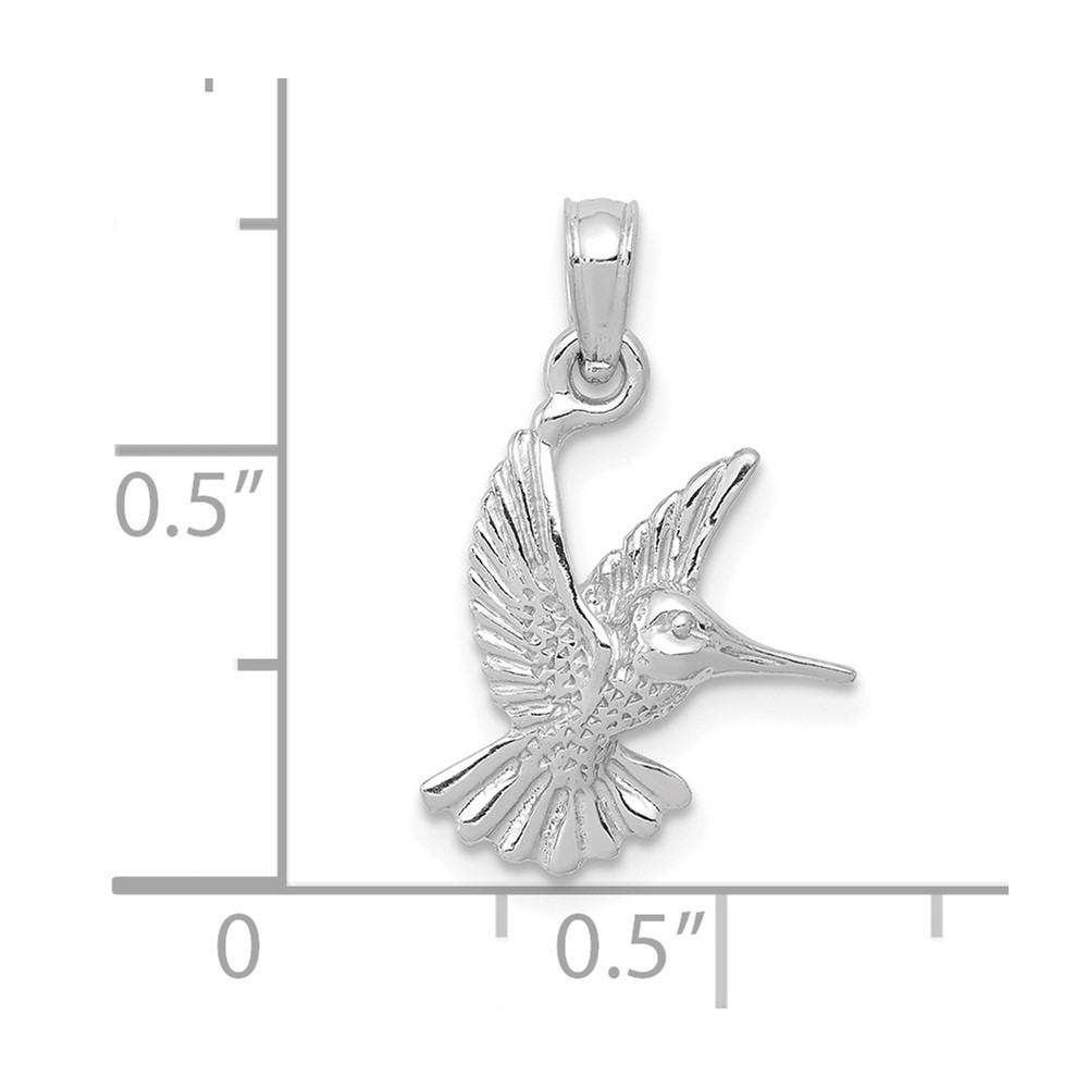 10k White Gold Hummingbird Charm (10C3472W)