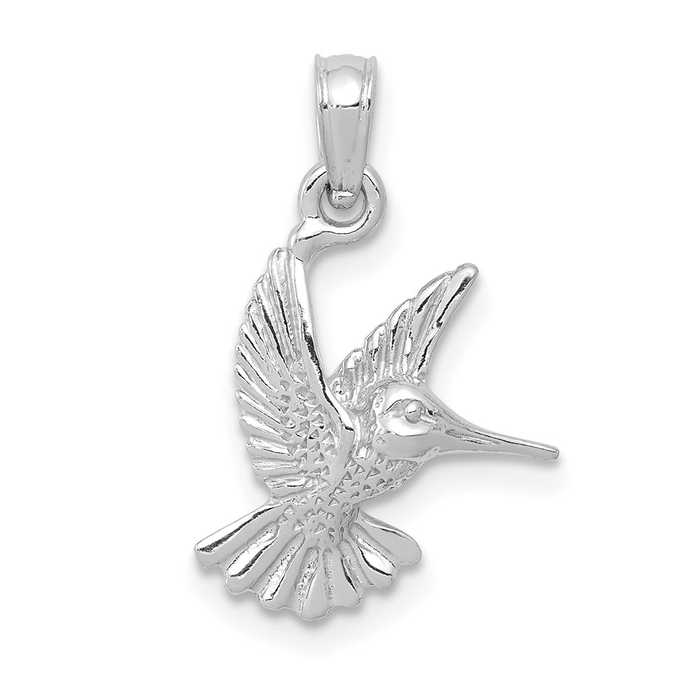 10k White Gold Hummingbird Charm (10C3472W)
