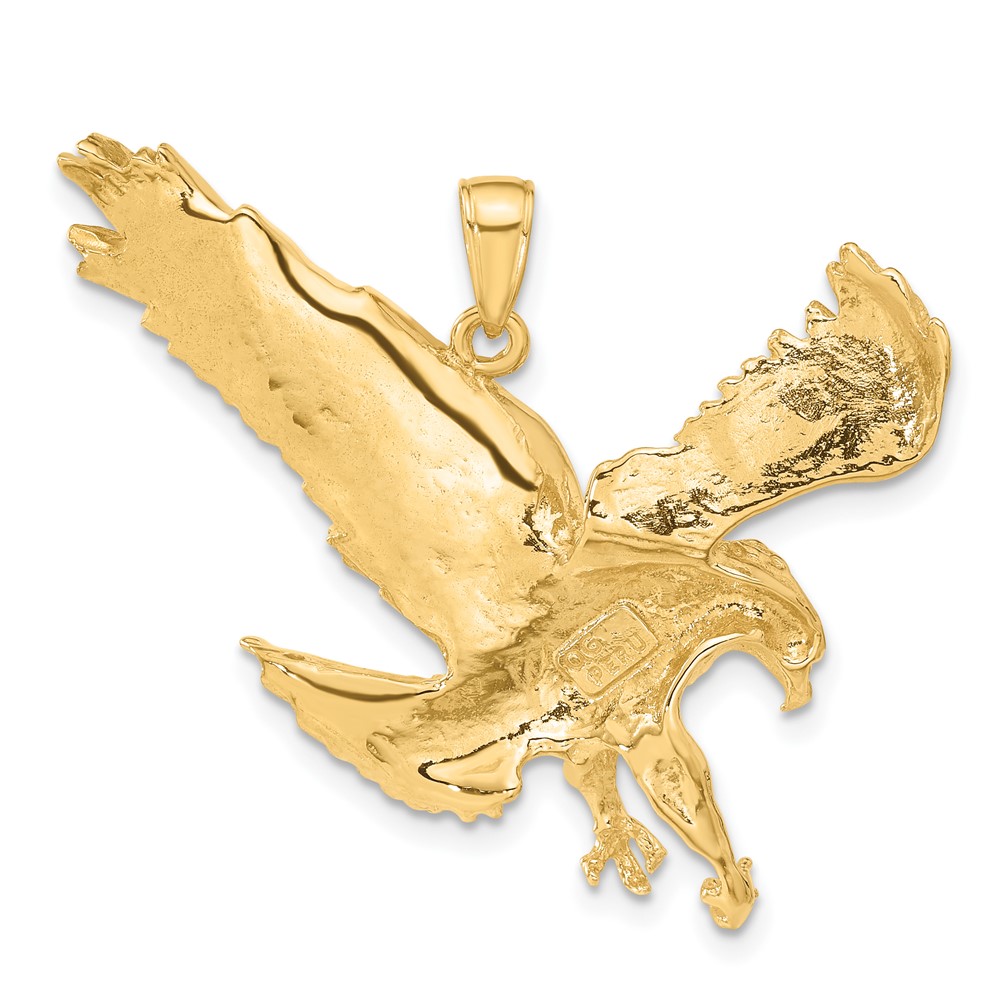 10k Textured Eagle Landing Pendant (10C3488)