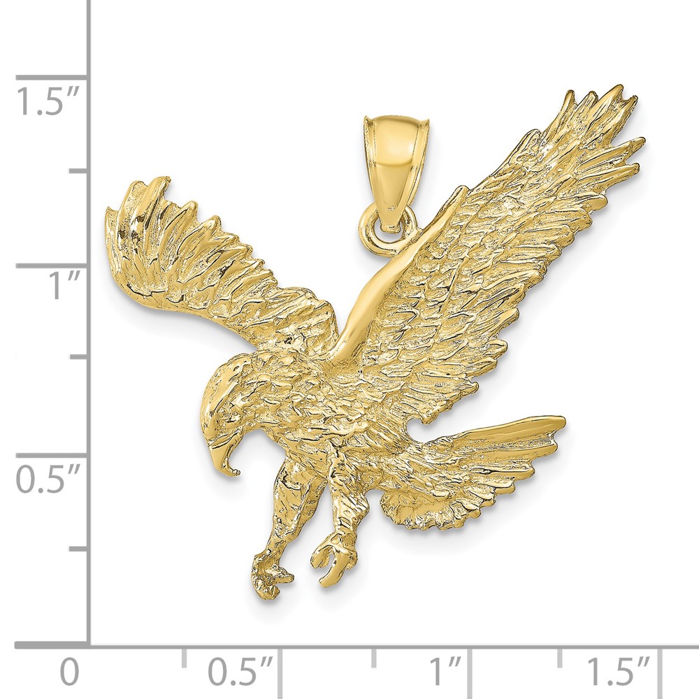 10k Textured Eagle Landing Pendant (10C3488)