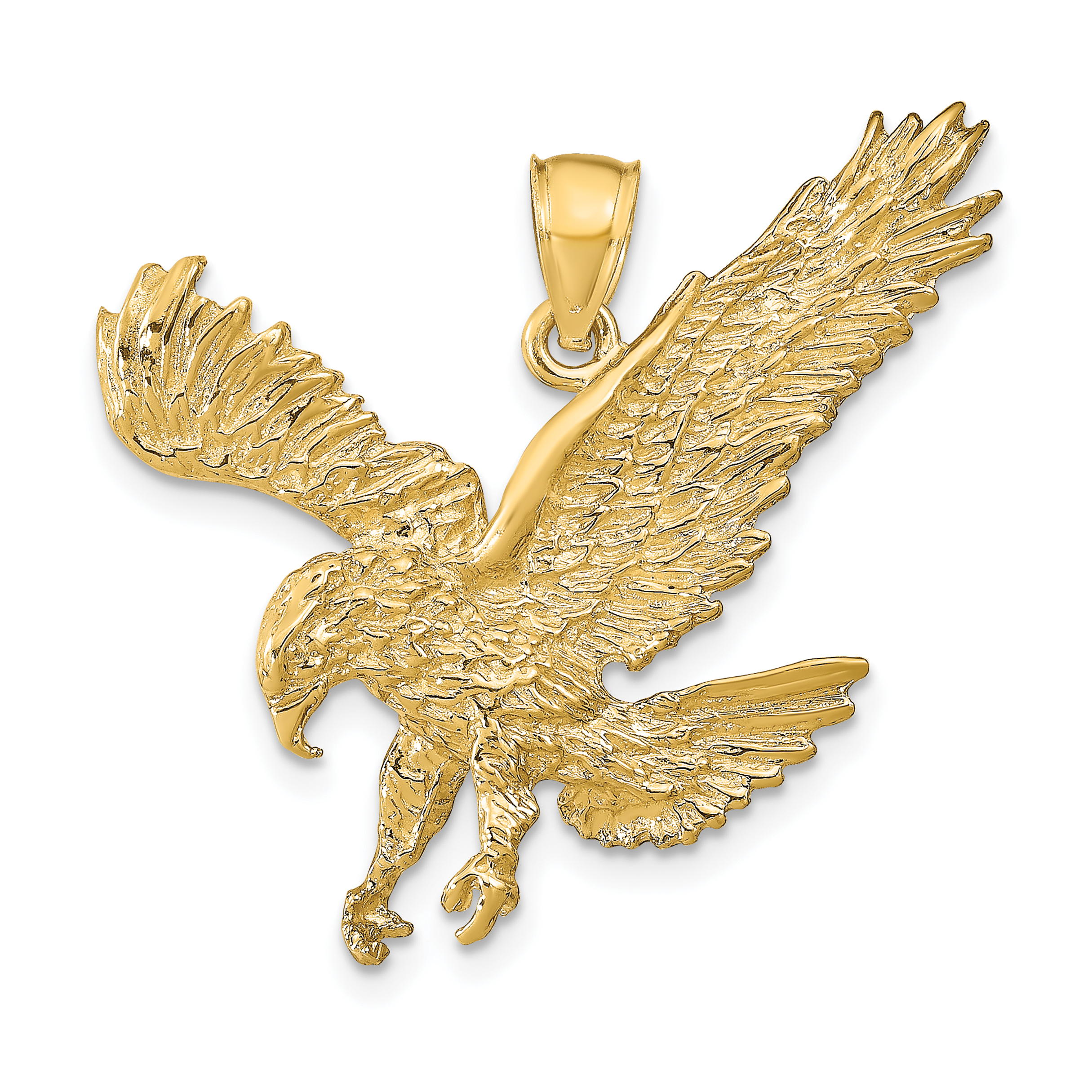 10k Textured Eagle Landing Pendant (10C3488)