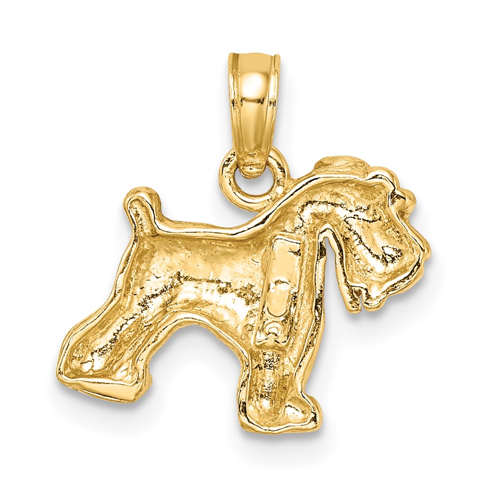 10k Schnauzer Dog Pendant (10C3509)