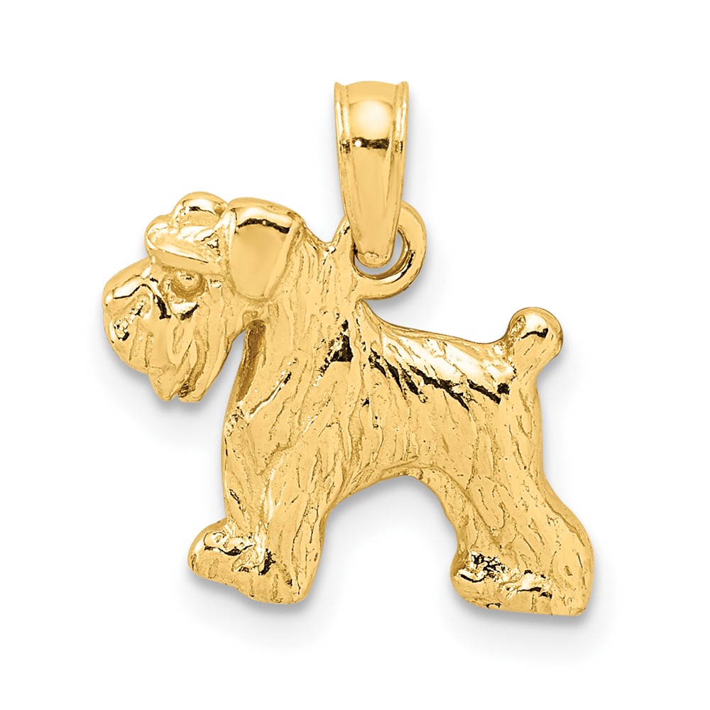 10k Schnauzer Dog Pendant (10C3509)
