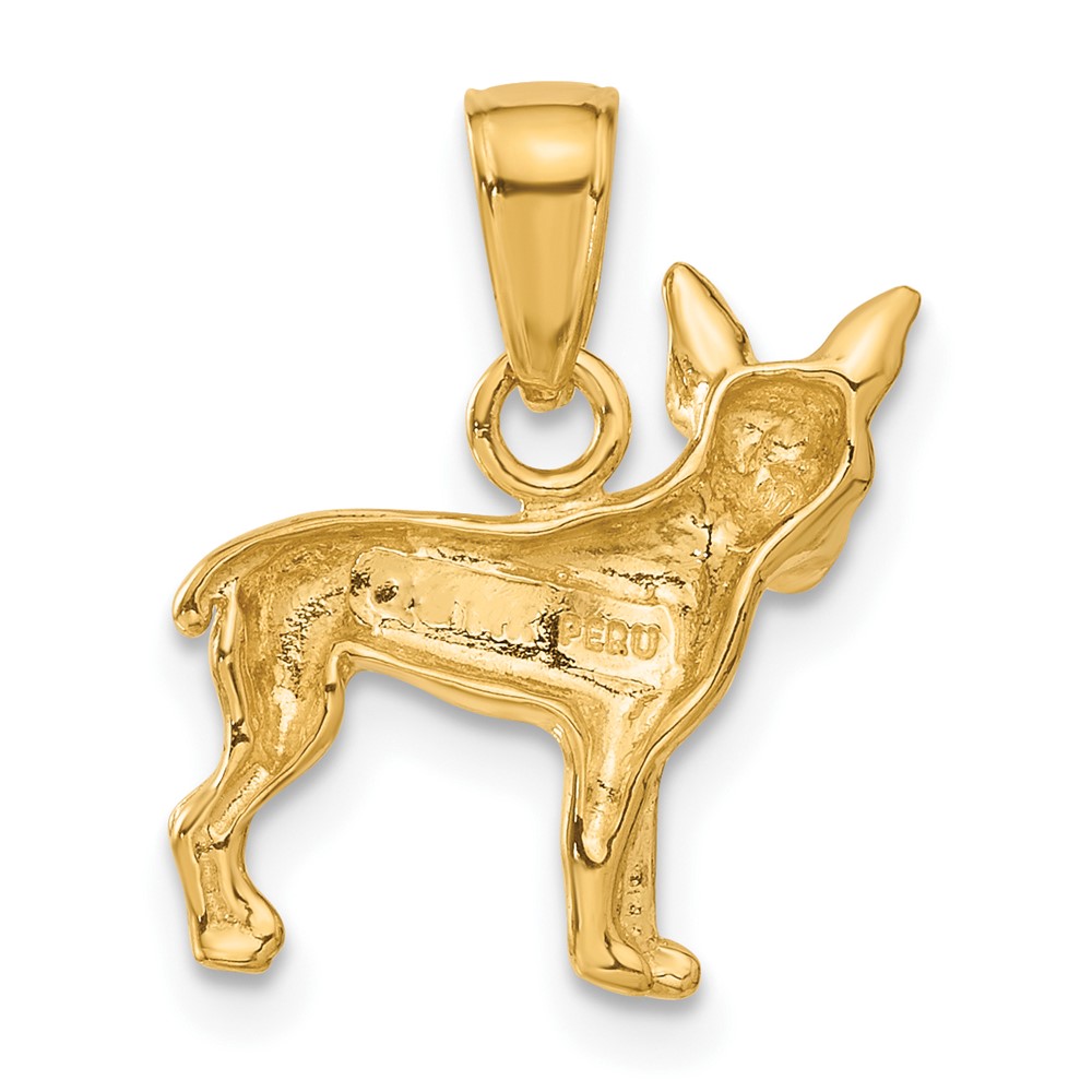 10K Chihuahua Dog Pendant (10C3511)