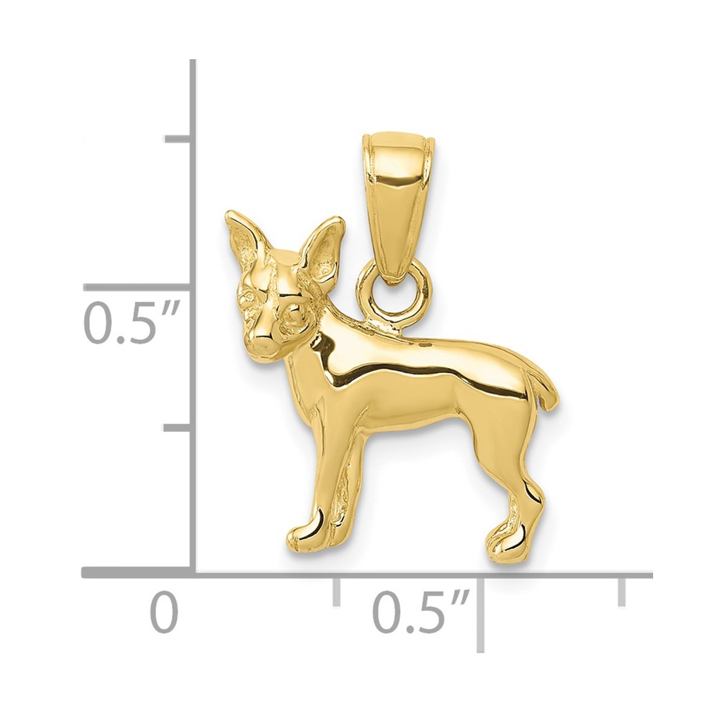10K Chihuahua Dog Pendant (10C3511)