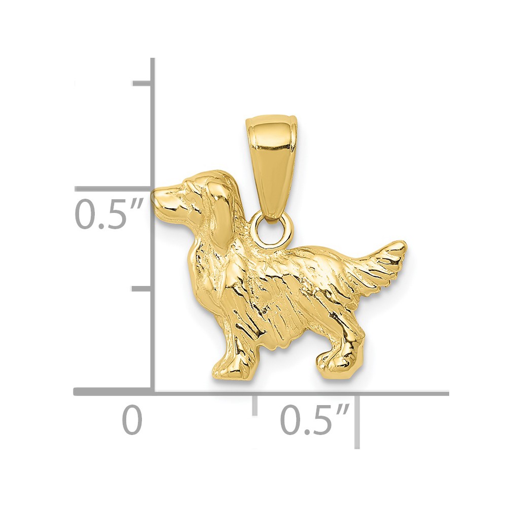 10k Springer Spaniel Dog Pendant (10C3512)