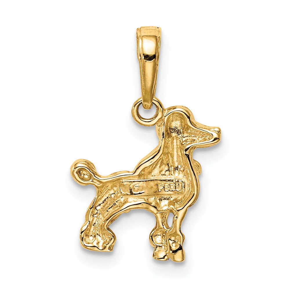 10K Poodle Dog Pendant (10C3515)