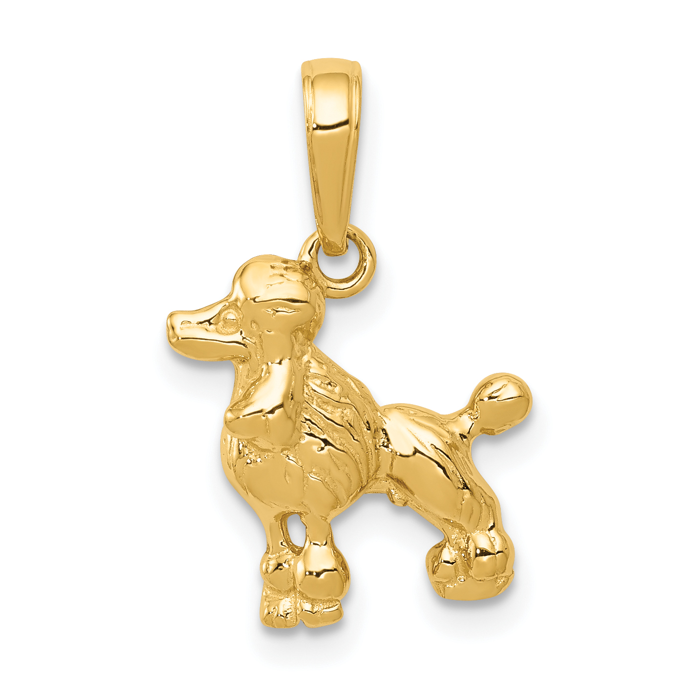 10K Poodle Dog Pendant (10C3515)