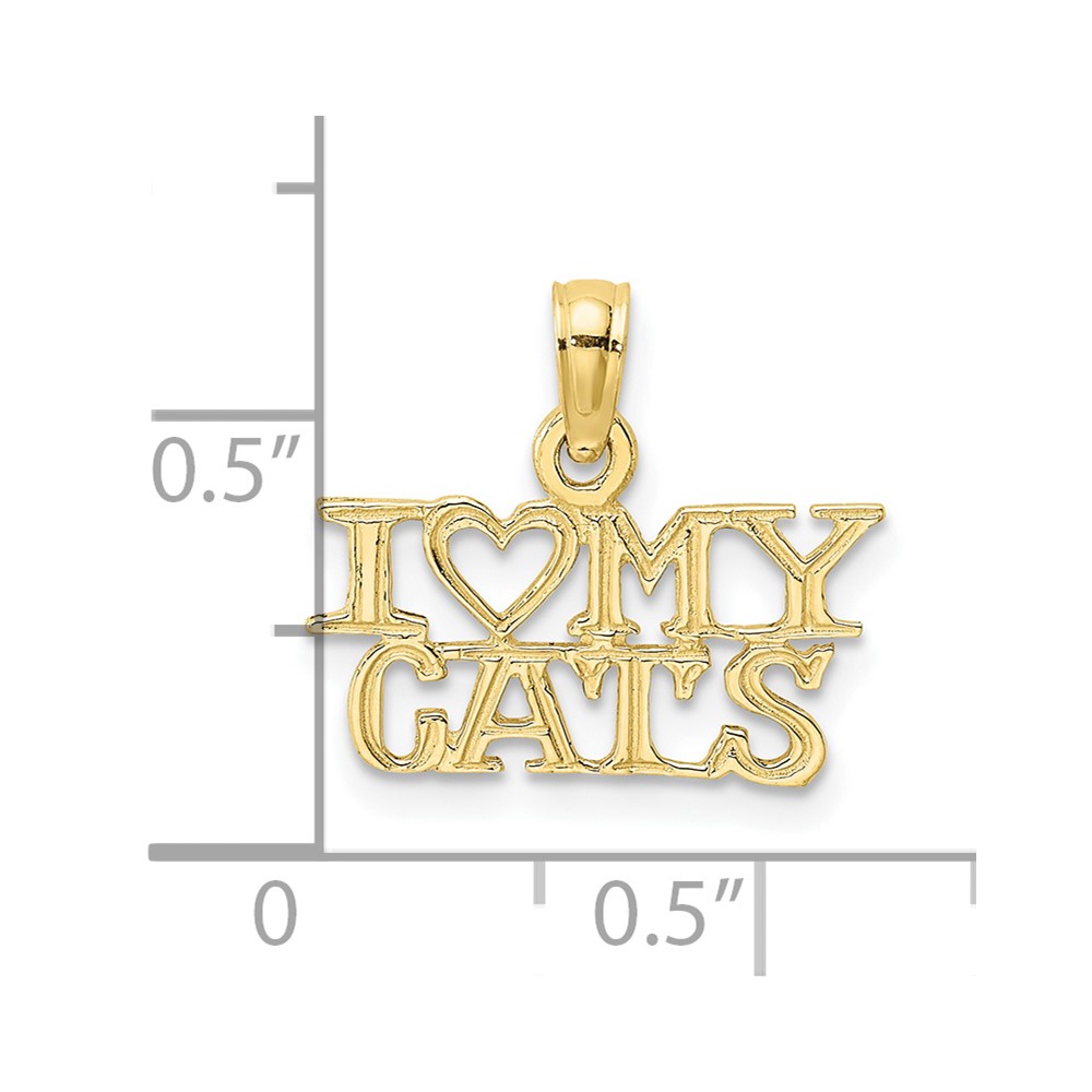 10k I HEART MY CATS Charm (10C3520)