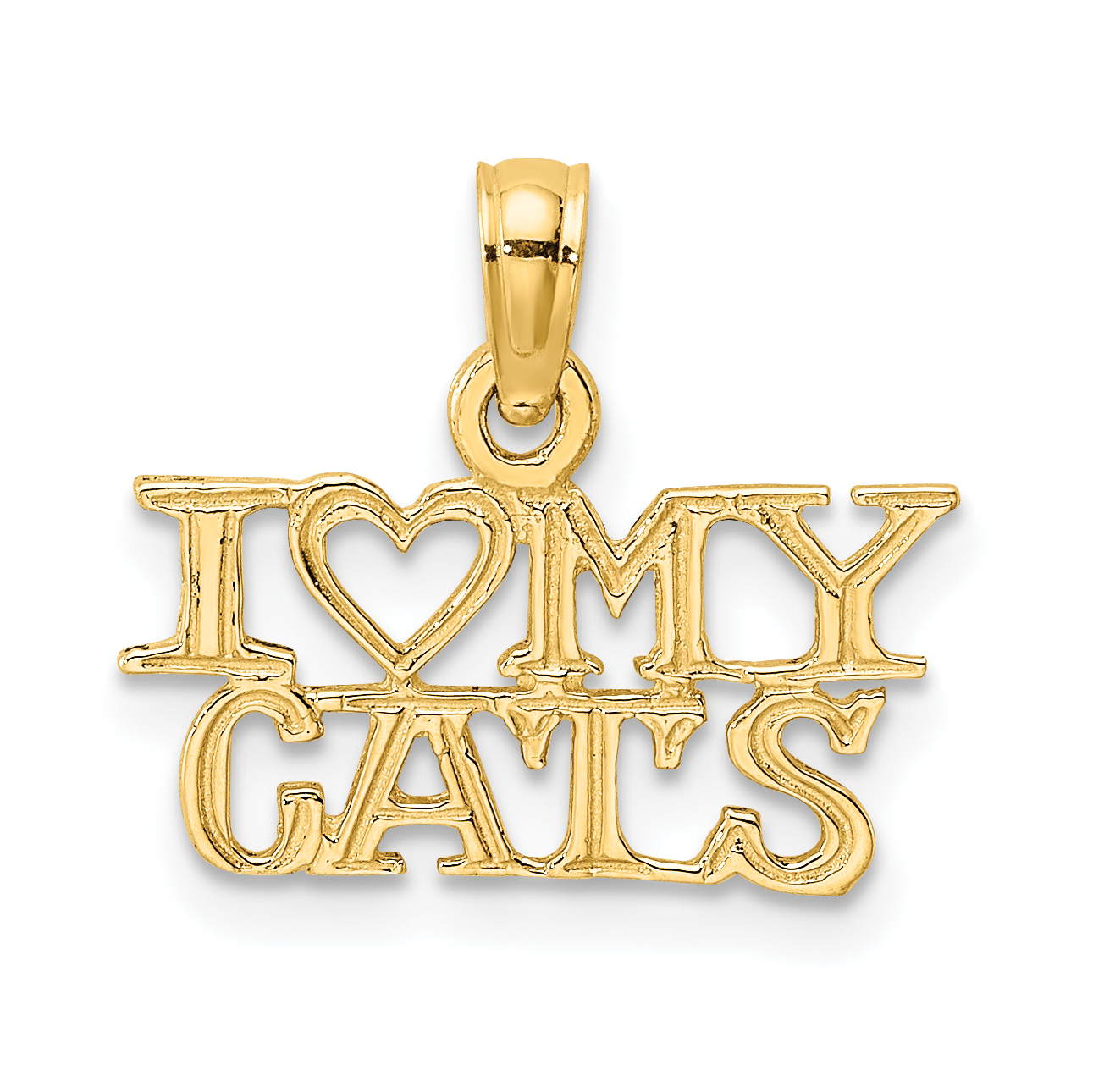 10k I HEART MY CATS Charm (10C3520)