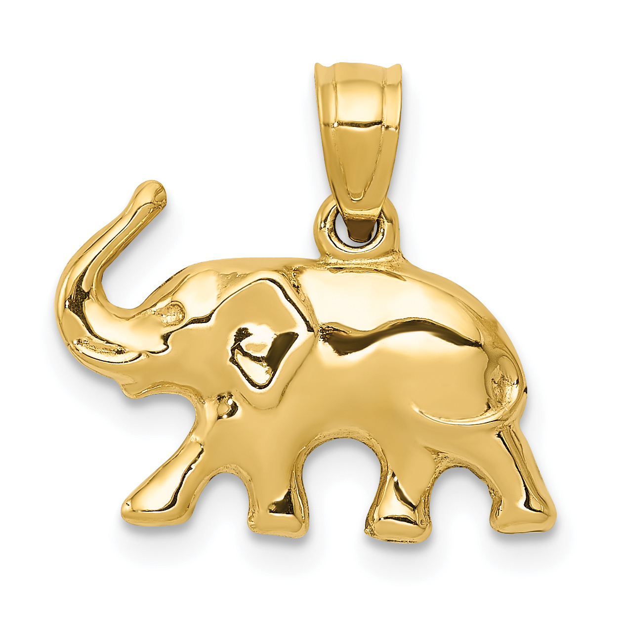 10k 3-D Elephant Pendant (10C3533)
