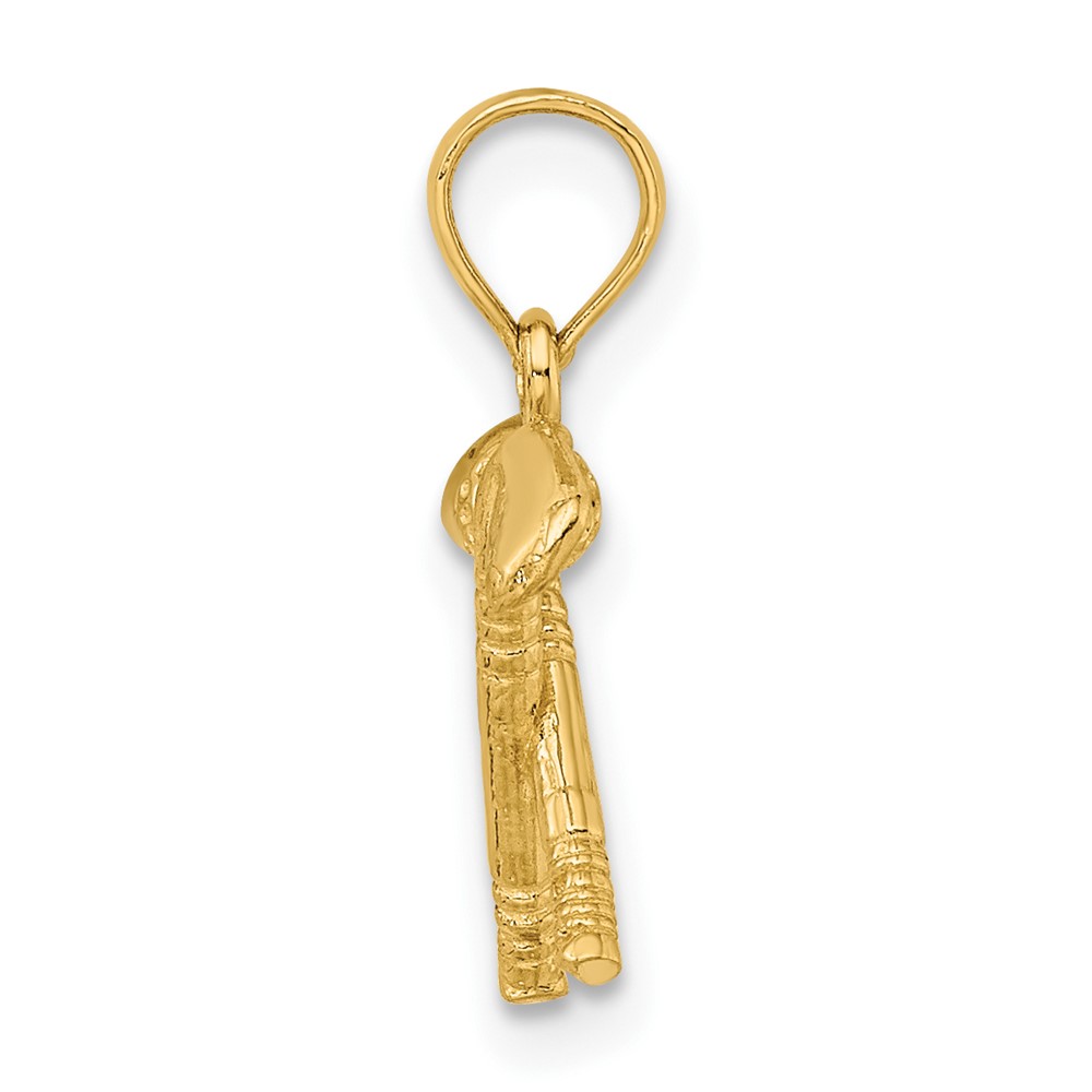 10k 3-D Golf Clubs with Ball Charm (10C3544)