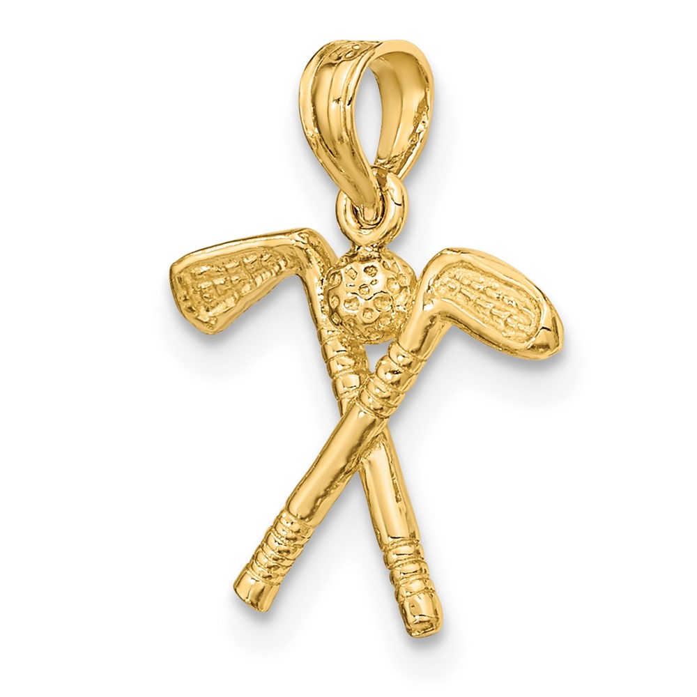 10k 3-D Golf Clubs with Ball Charm (10C3544)