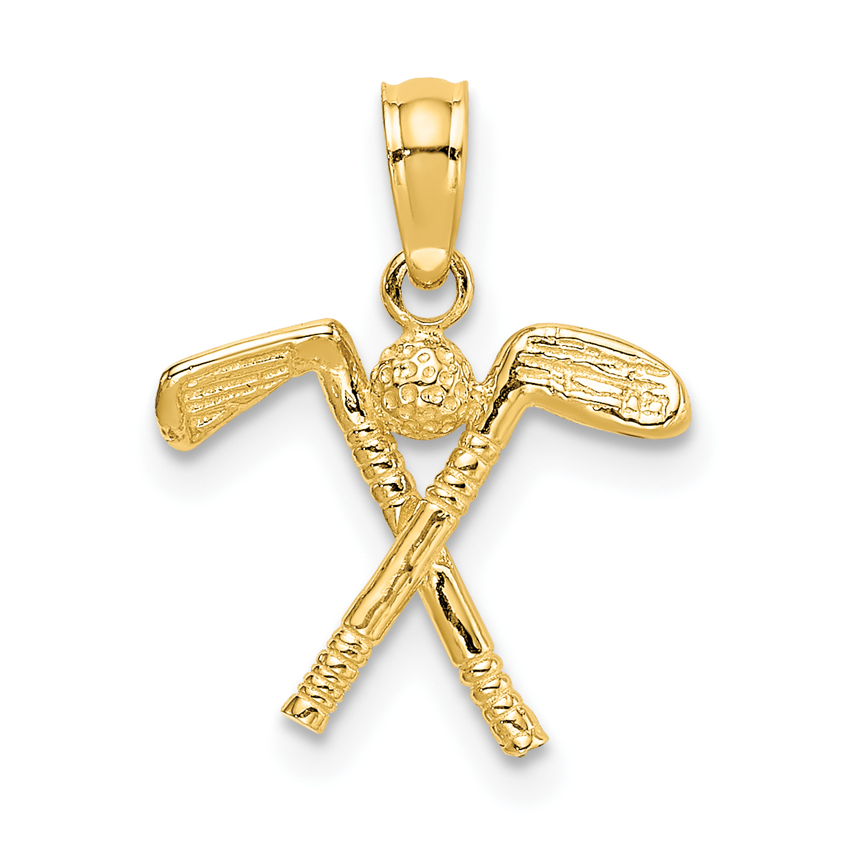 10k 3-D Golf Clubs with Ball Charm (10C3544)