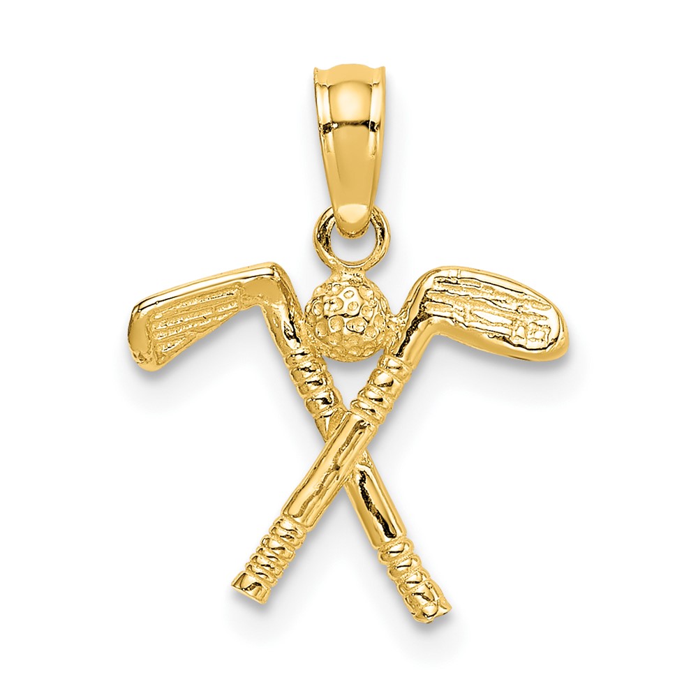 10k 3-D Golf Clubs with Ball Charm (10C3544)