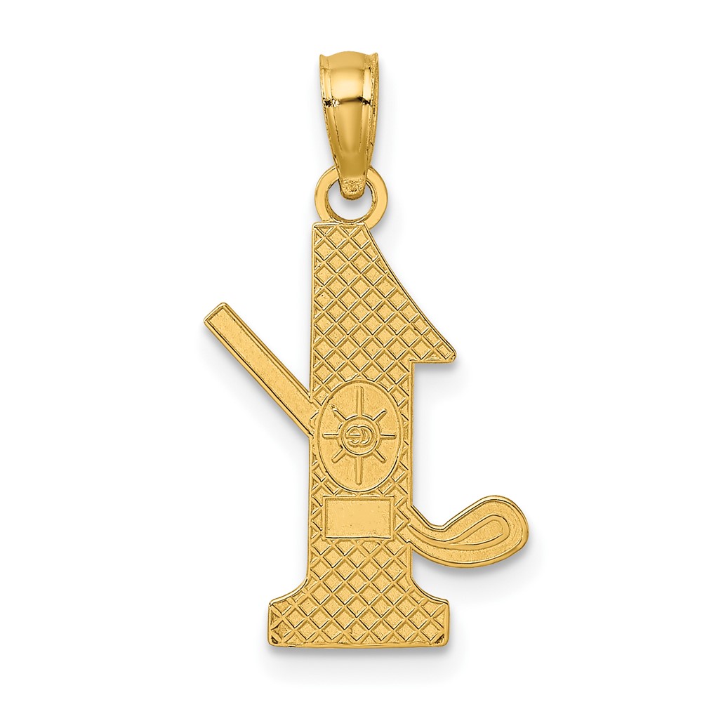 10k Golf Club and Ball on #1 Charm (10C3545)