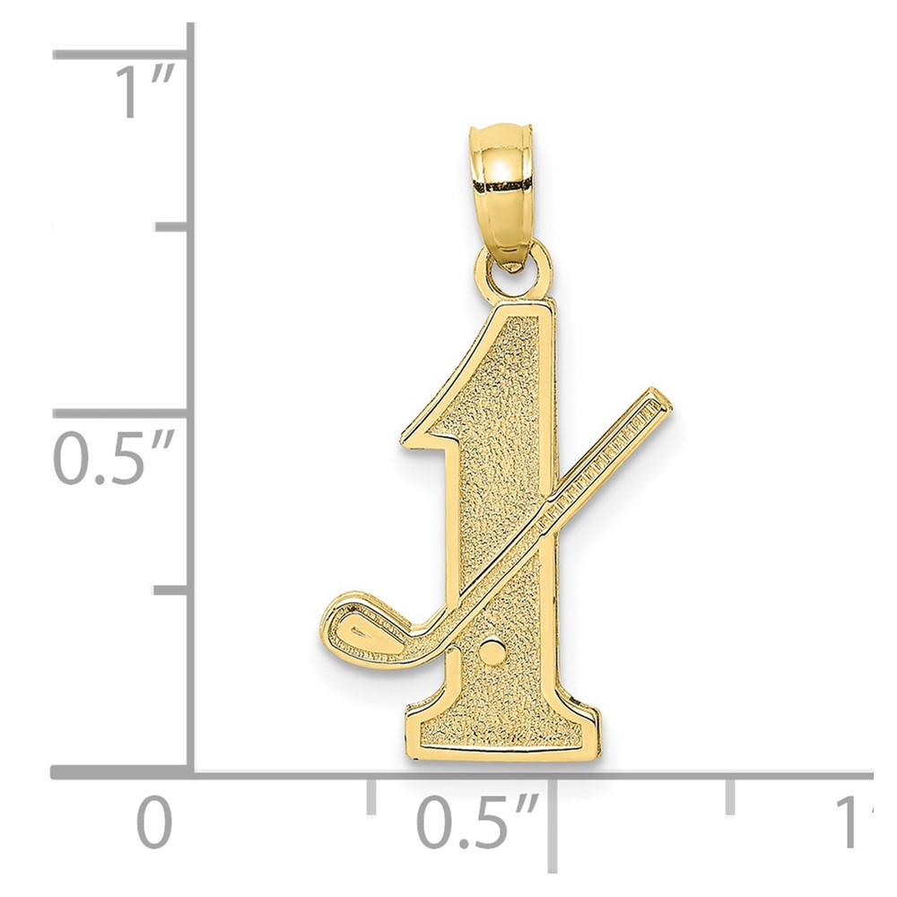 10k Golf Club and Ball on #1 Charm (10C3545)