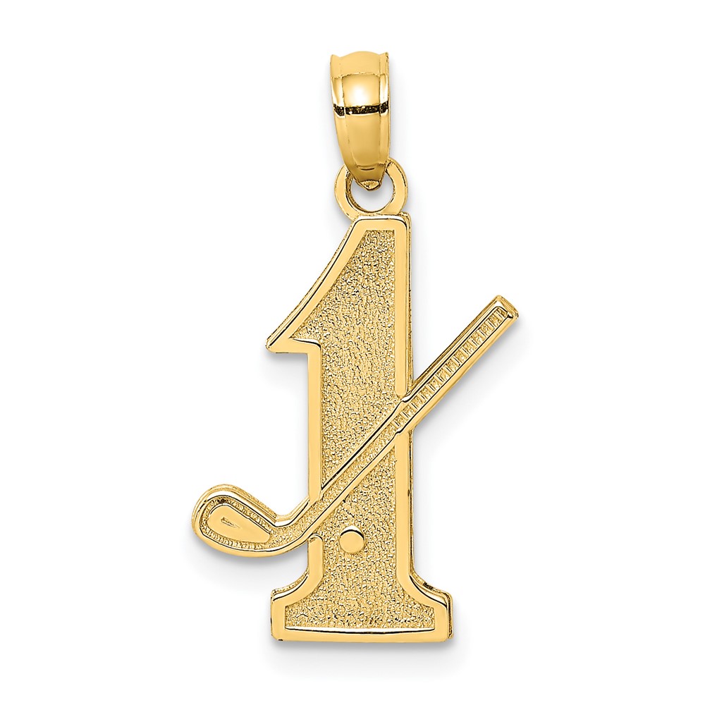 10k Golf Club and Ball on #1 Charm (10C3545)