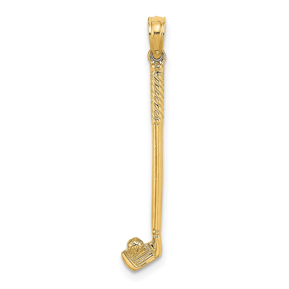 10k 3-D Single Golf Club with Ball Charm (10C3547)