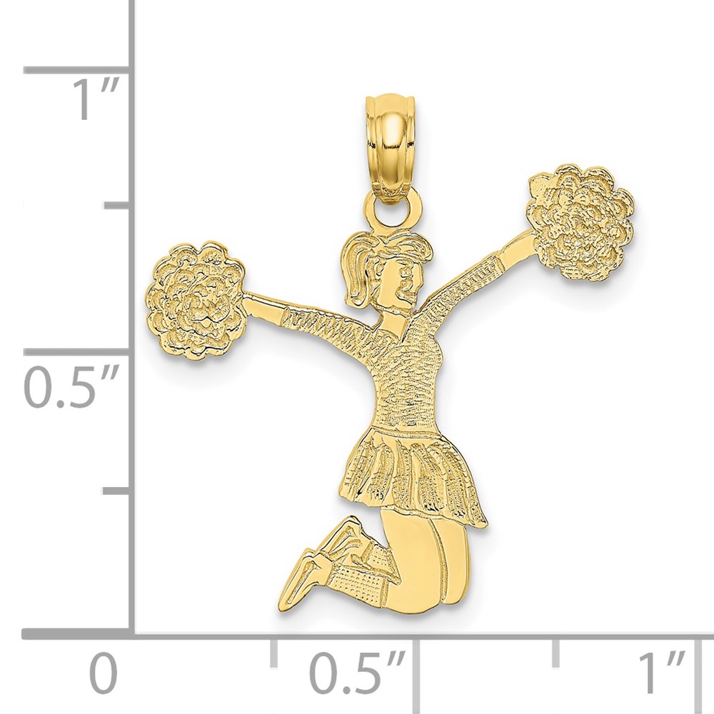10k Cheerleader Jumping with Pom-Pom's Charm (10C3555)