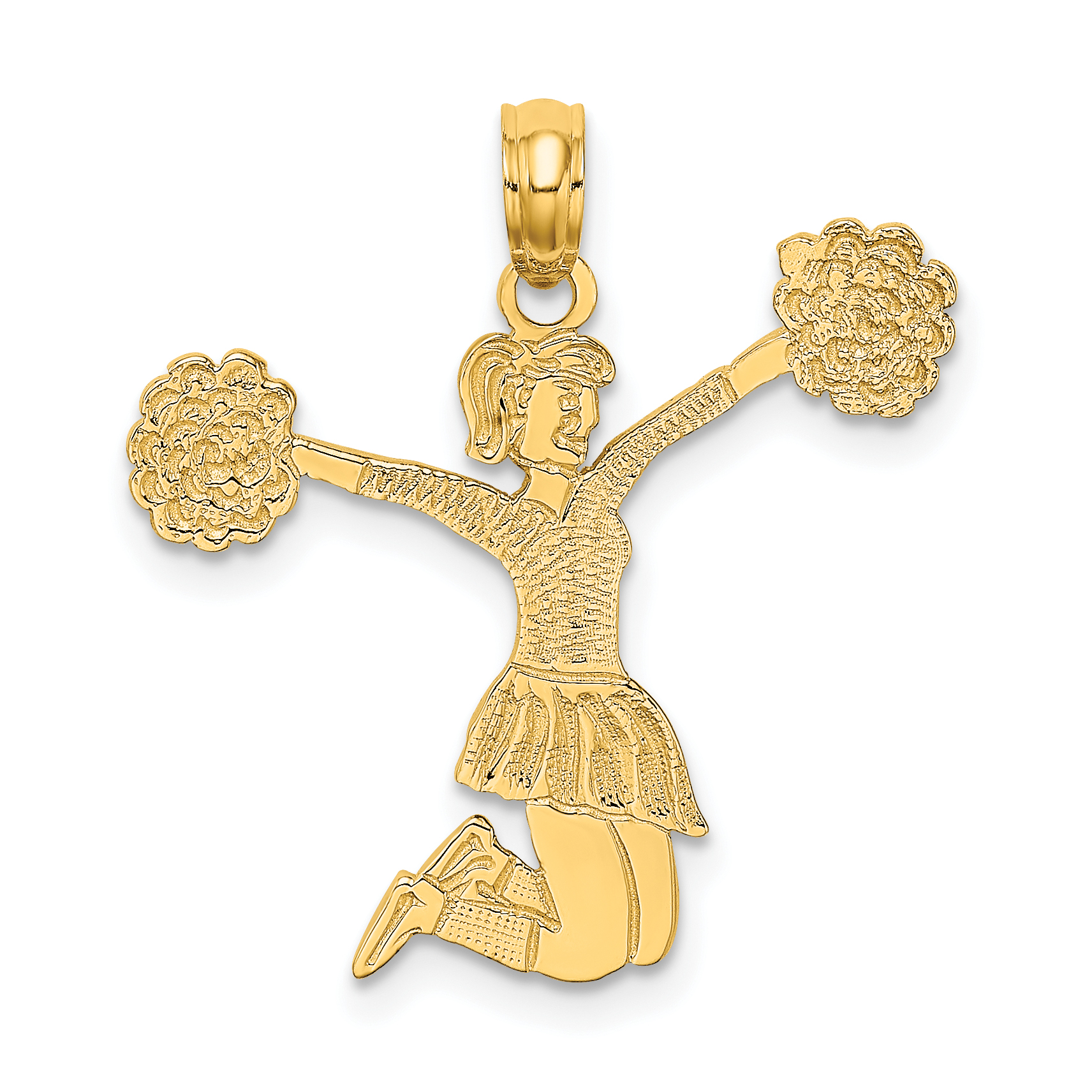 10k Cheerleader Jumping with Pom-Pom's Charm (10C3555)